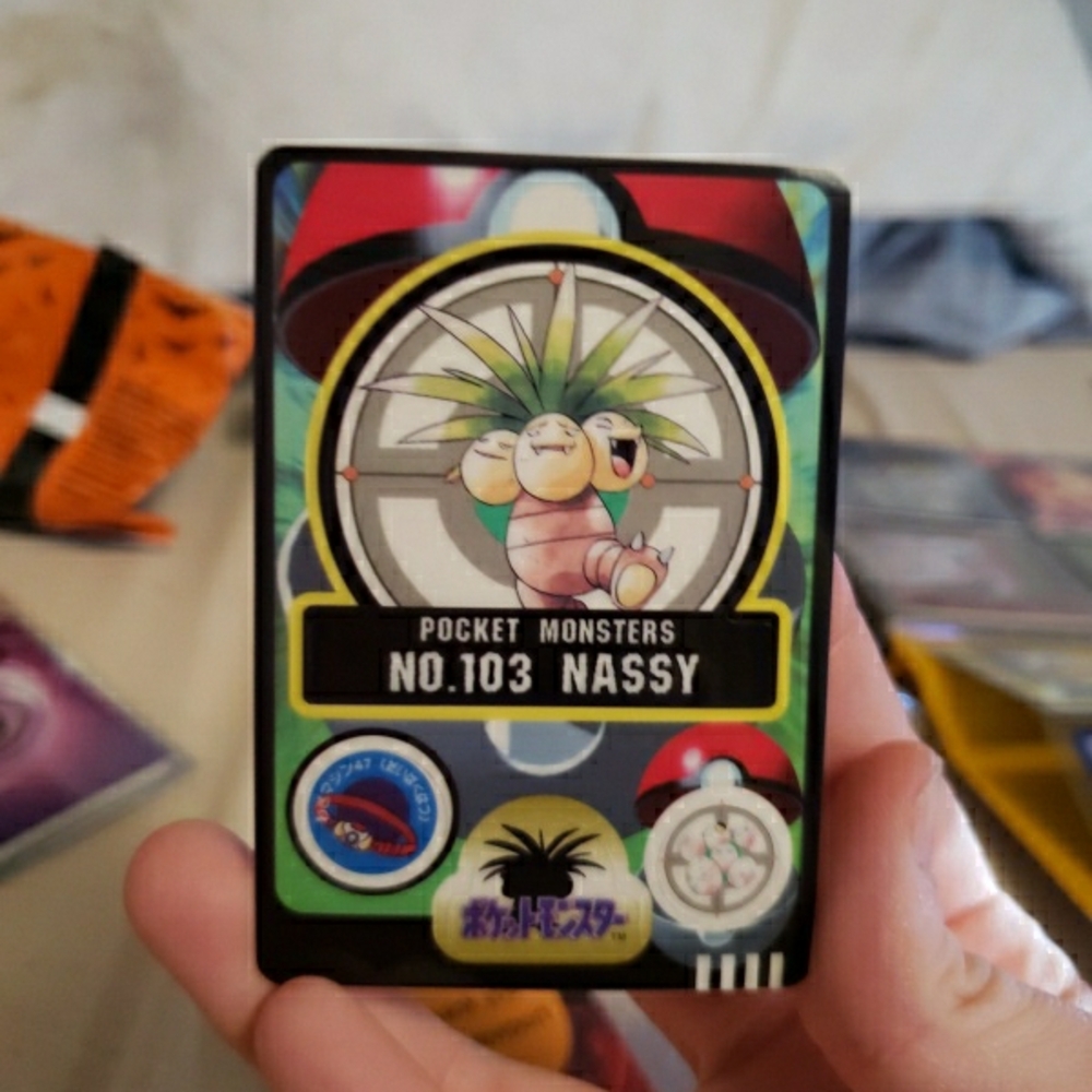 Vintage 1997 Japanese Pocket Monsters Exeggcutor Nassy Sticker Card